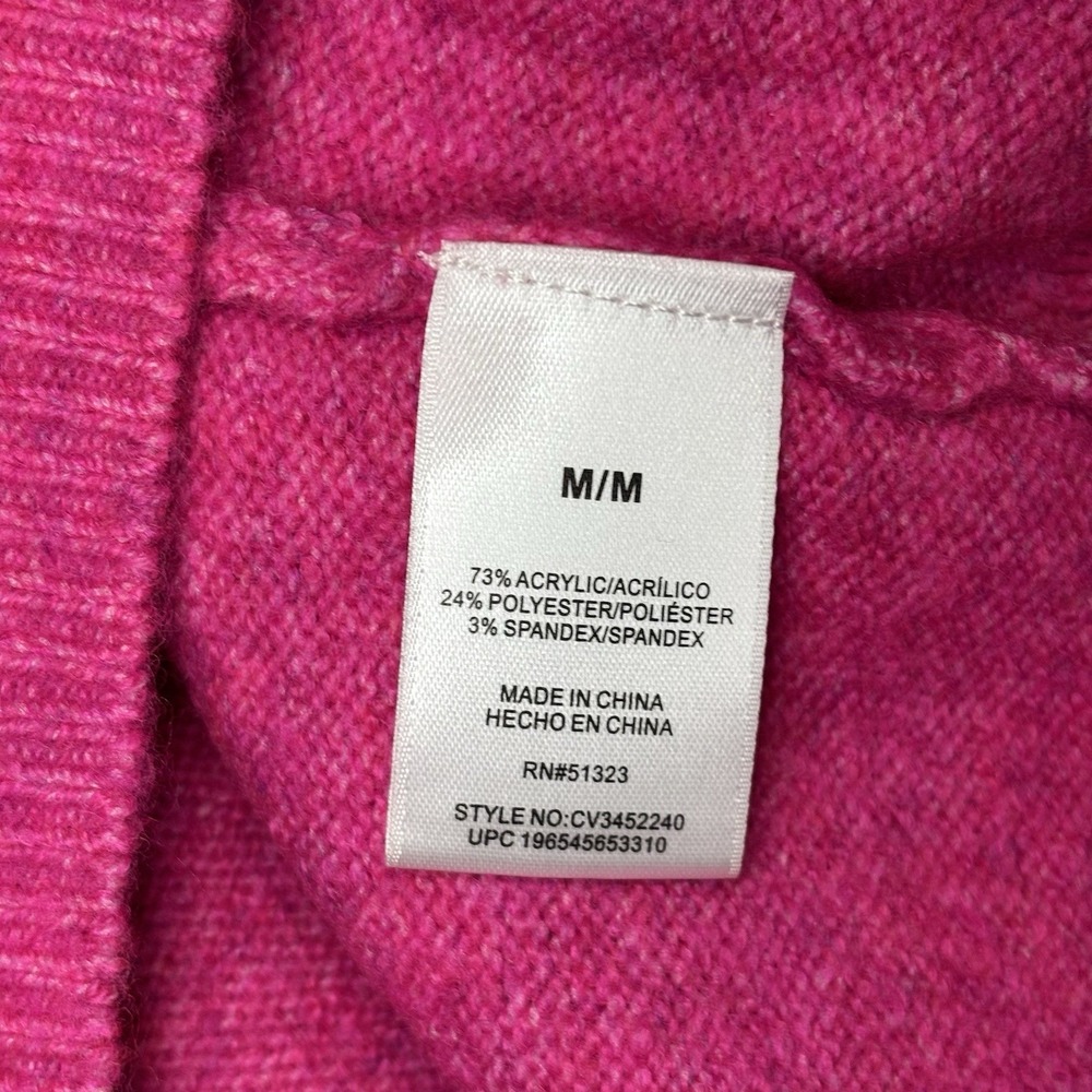 Vince Camuto Women Sweater Sz M Pink Paradox Center Seam Cozy Comfy SoftAF Femme - Picture 4 of 5
